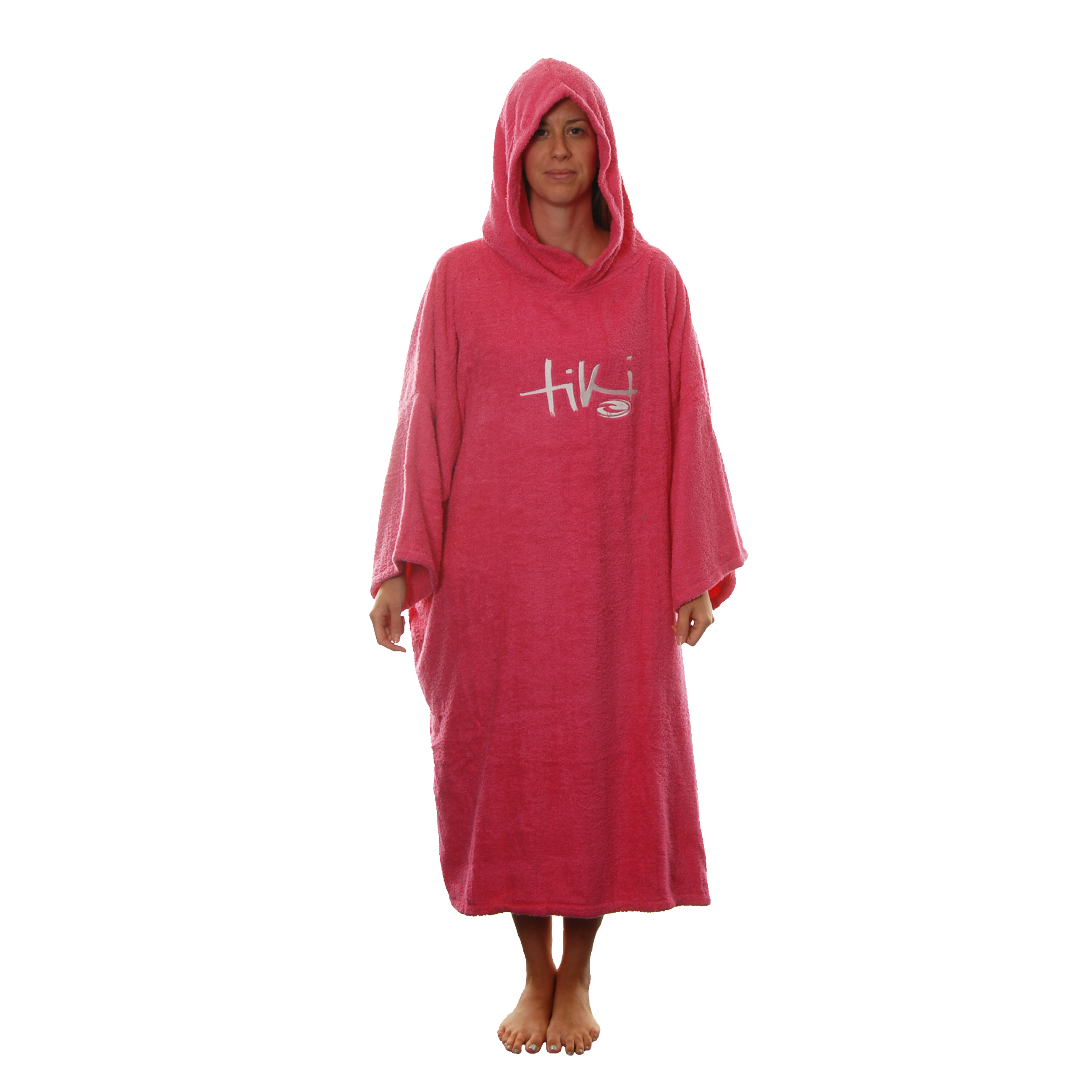 Tiki Adult Womens Hooded Towelling Changing Robe Ladies Beach Swim